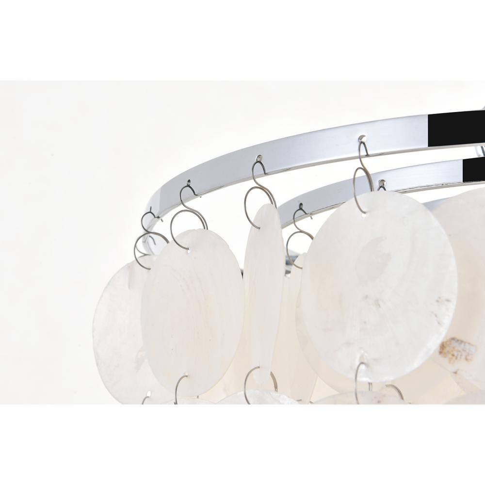 Alt View 2. Living District - Selene 1 light Chrome Pendant - Chrome And White.