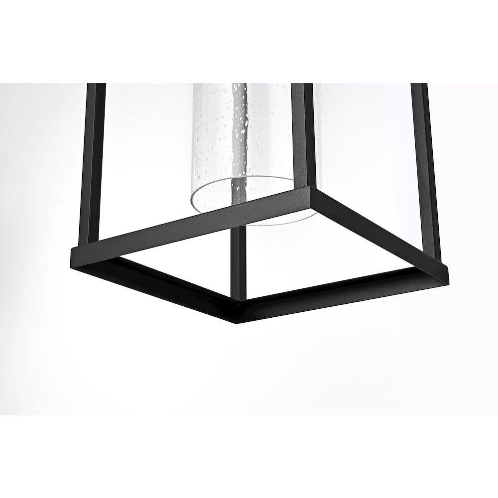 Alt View 1. Elegant Lighting - Zora 24 inch Outdoor Wall sconce in Black - Black And Clear.