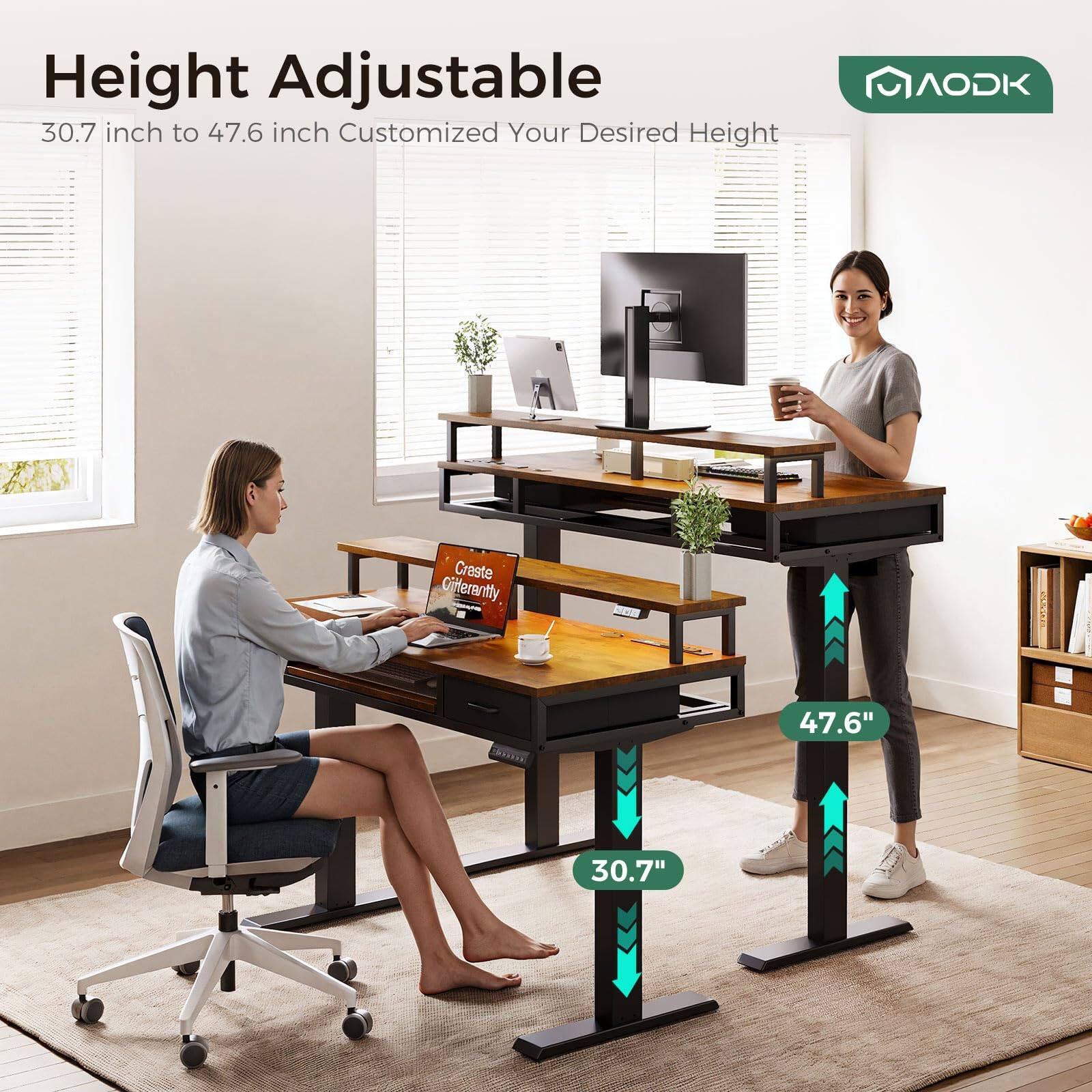Height Adjustable 30.7 inch to 47.6 inch Customized Your Desired Height