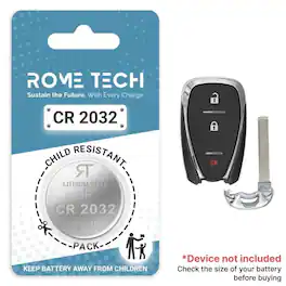 RomeTech - Replacement Battery for Key Fob - Chevrolet Equinox 2018-2024 2 Pack