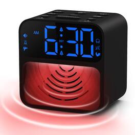 Dazzed Corner - Loud Alarm Clock for Heavy Sleepers, 115dB Sound - Black