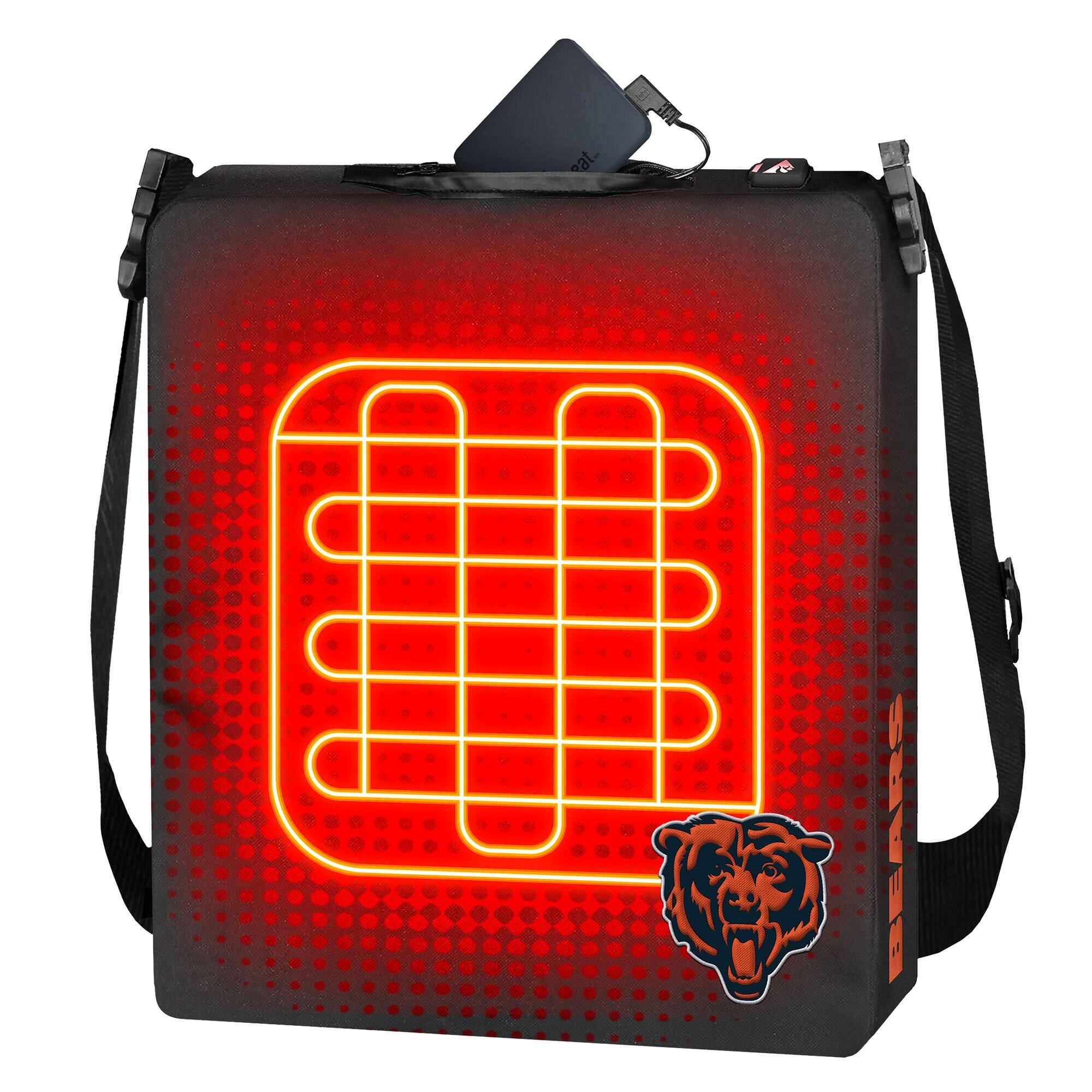 Alt View 3. ActionHeat - Black Chicago Bears 5V Battery Heated Seat Cushion - Black.