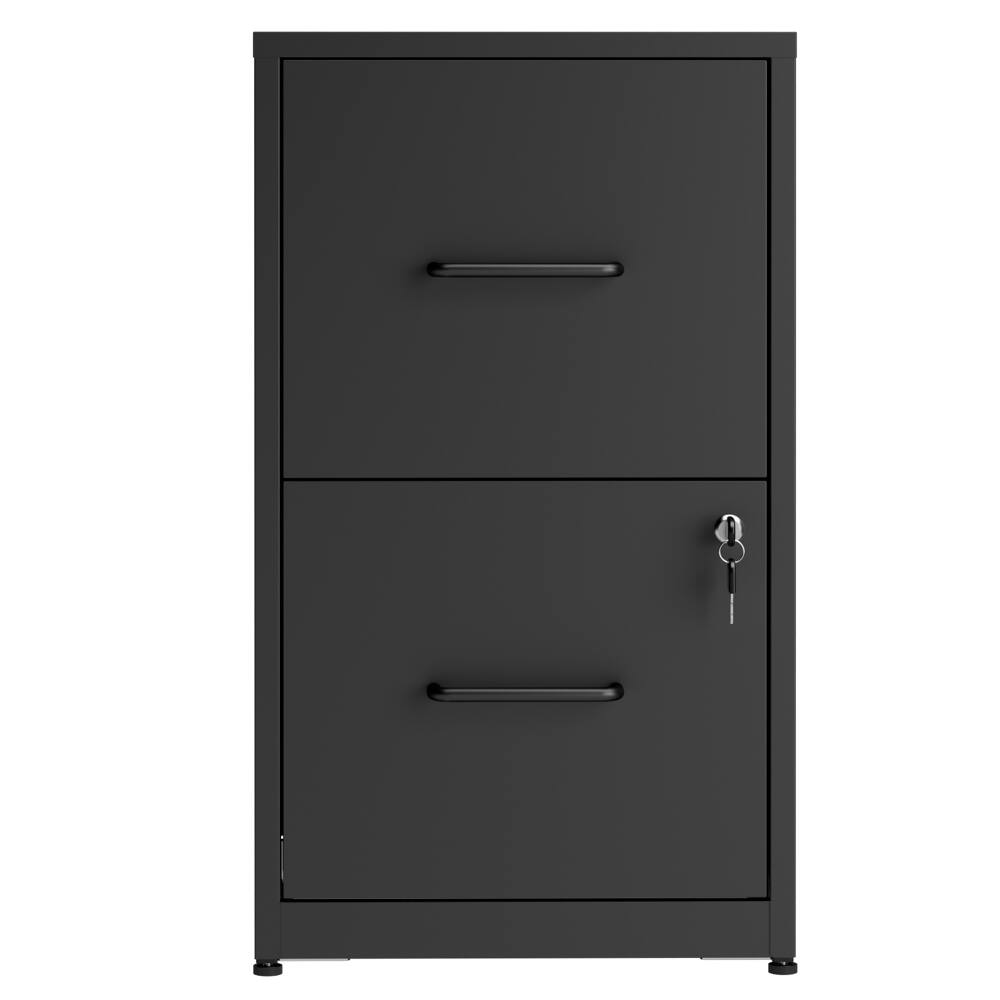 Alt View 6. Loheer - Loheer 2 Drawer Lockable Metal File Cabinet Vertical Under Desk Steel Filing Cabinet with Anti-Tip Kit Black.
