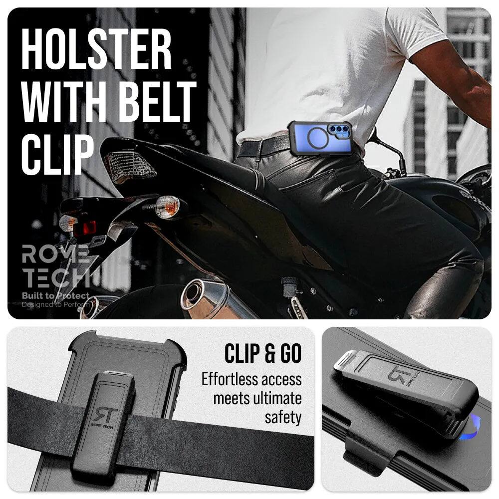 HOLSTER WITH BELT CLIP

ROVE TECH
Built to Protect
Designed to Perform

CLIP & GO
Effortless access meets ultimate safety