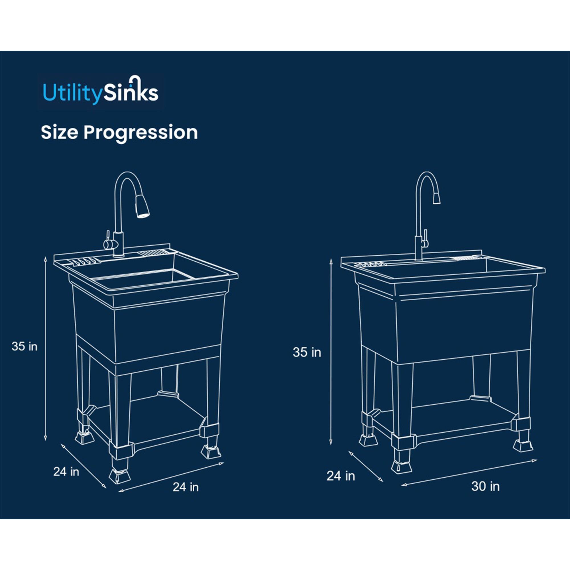 Utility Sinks  
Size Progression  
35 in  
24 in  
24 in  
30 in