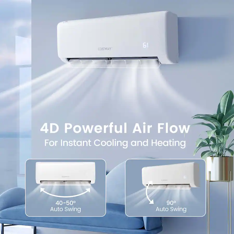 Indoor Air Apple Air Heating And Cooling Costway 12,000 BTU Mini