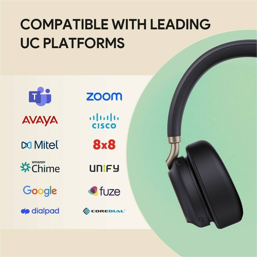 COMPATIBLE WITH LEADING UC PLATFORMS

- AVAYA
- ZOOM
- CISCO
- MITEL
- 8x8
- AMAZON CHIME
- UNIFY
- GOOGLE
- FUZE
- DIALPAD
- COREDIAL