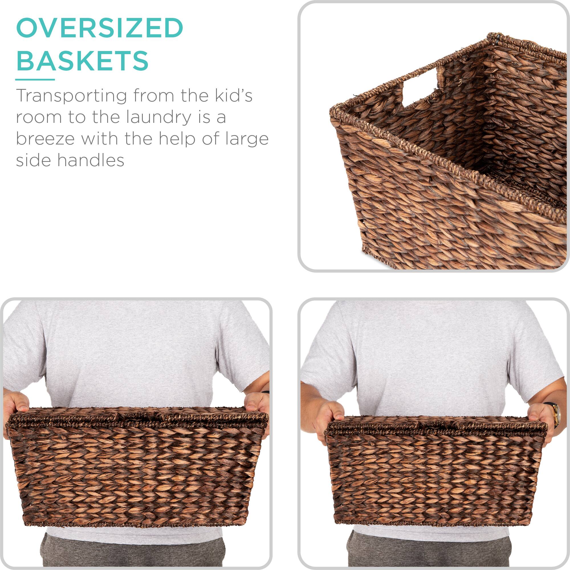 OVERSIZED BASKETS

Transporting from the kid's room to the laundry is a breeze with the help of large side handles