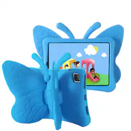 Dteck - For Apple iPad (A16) 11" 2025 /10th Gen 2022 Kid Case Butterfly Kickstand Light EVA Full Body Drop Protective Cover - Blue