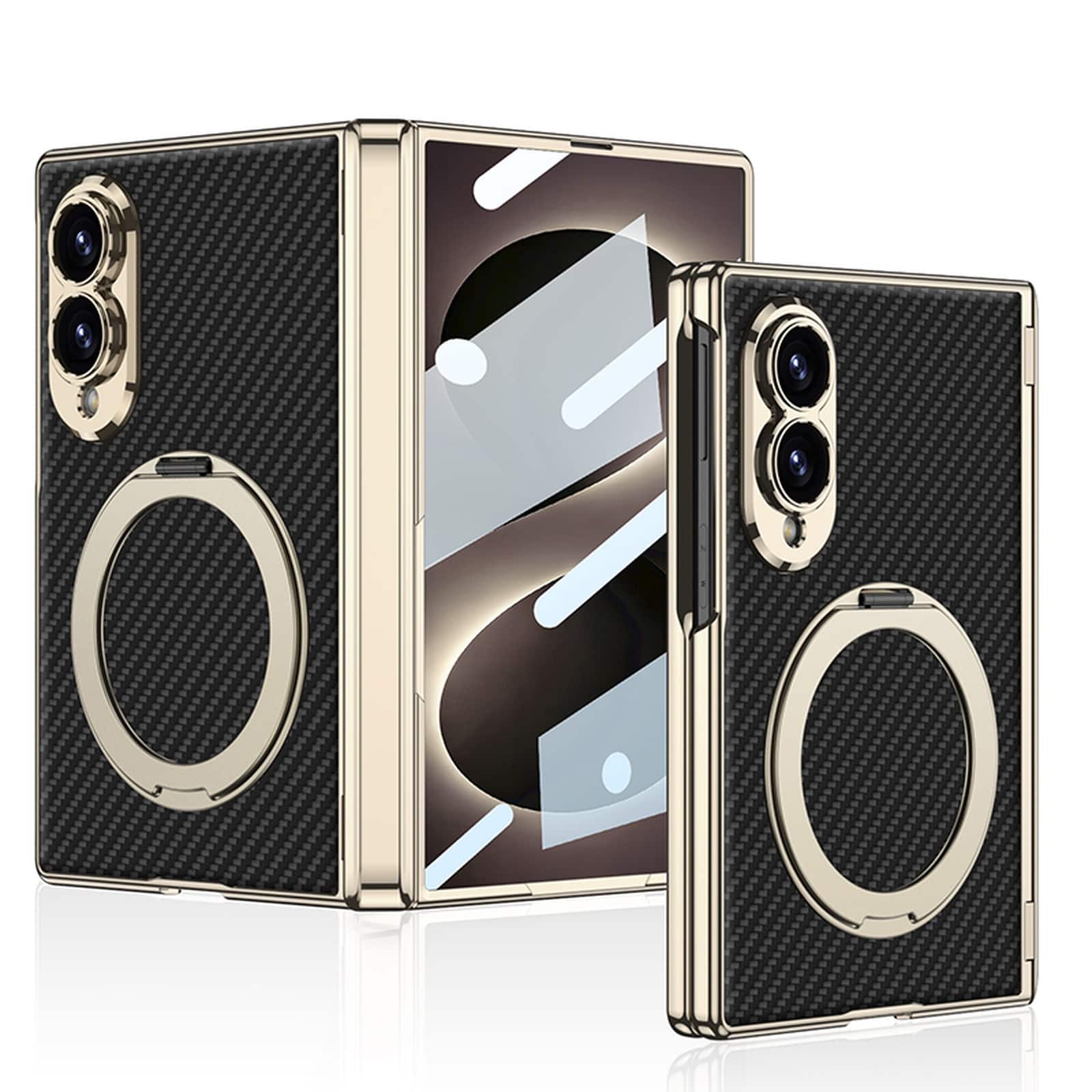 Dteck - for Samsung Galaxy Z Fold8 Slim Hinge Protection Case,Built-in Screen Protector & Stand,Shockproof PU Leather Back Cover - Carbonfiber price history on PriceWatchPro