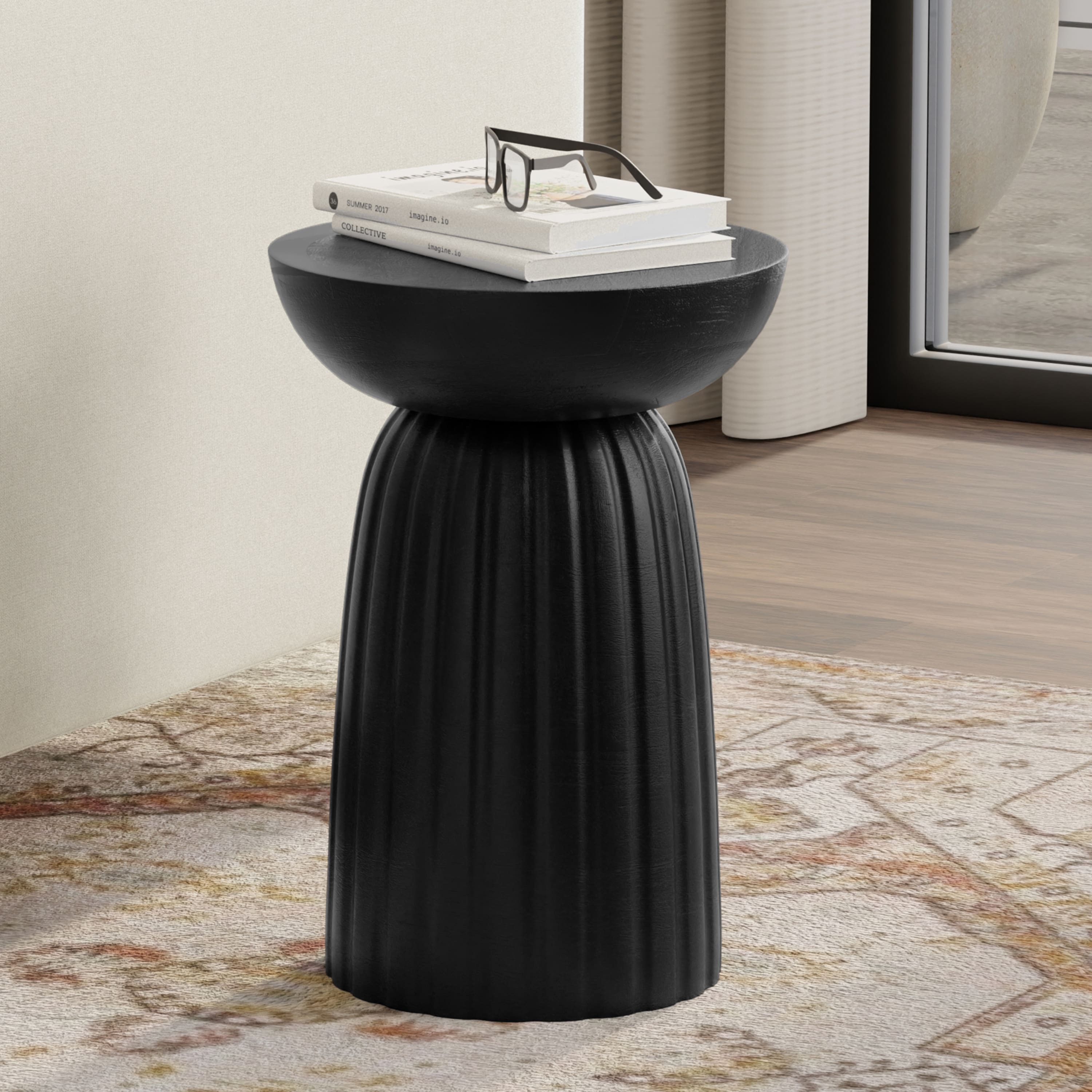 Simpli Home - Boyd 13 inch Stripe Accent Table - Black