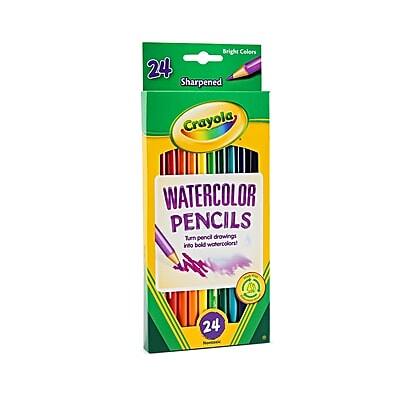 Bright Colors  
24 Sharpened  
Crayola  
WATERCOLOR PENCILS  
Turn pencil drawings into bold watercolors!  
24