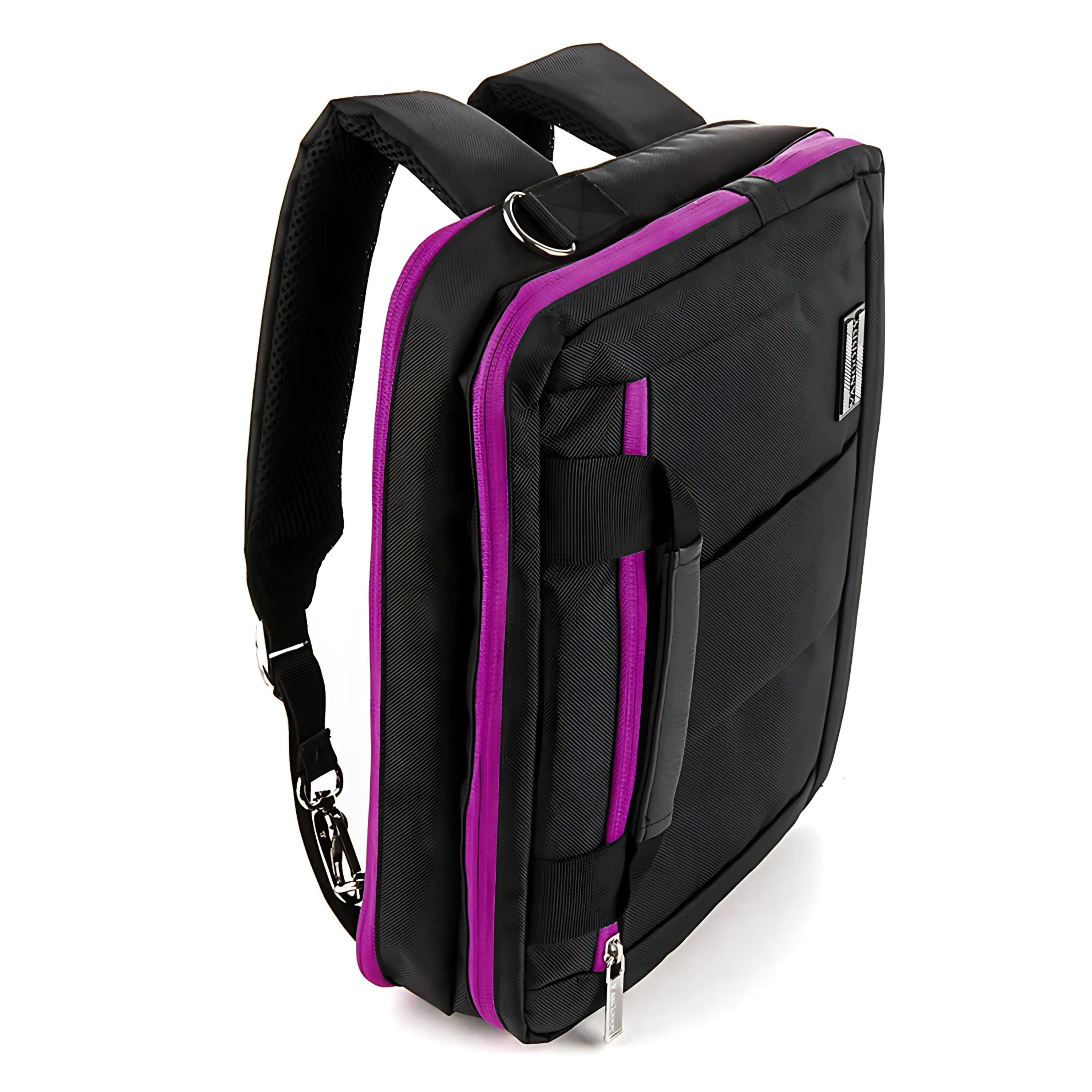 Kitcheniva - Tablet Messenger Bag Backpack Carry For 10" iPad - Purple/Black