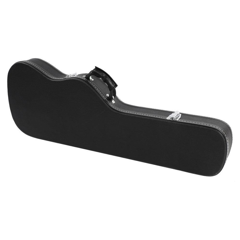 Alt View 2. Winado - Artificial Leather Hard Shell Case Wooden for ST TL MF Electric Guitar Black.