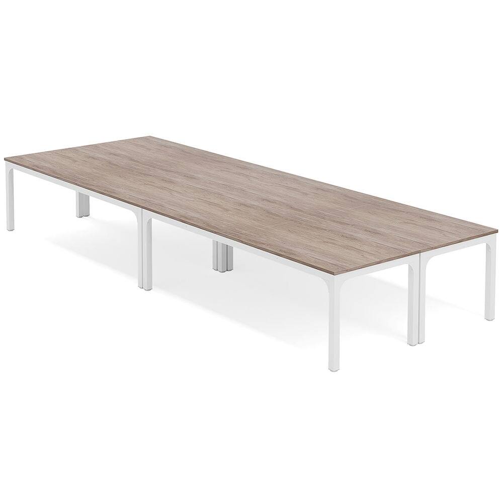 Back. Kadyn - Kadyn Dining Table, Living Room Table Rectangular, 78 inch Long Kitchen Table for 6-8 People,Taupe - Gray.