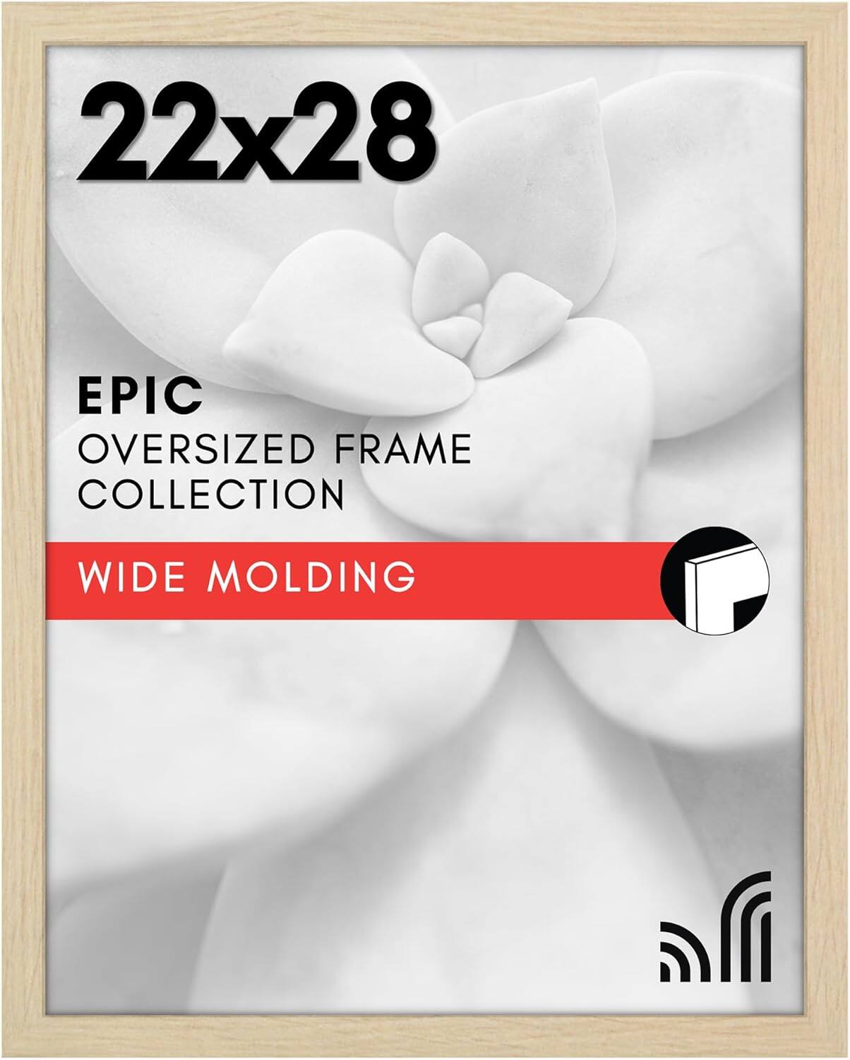 blue 20x30 Poster Frame in Black Composite Wood with Polished ...
