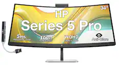 HP Series 5 Pro 34" WQHD 3440 x 1440 Anti-Glare 5ms Response-Time 100Hz Refresh Rate