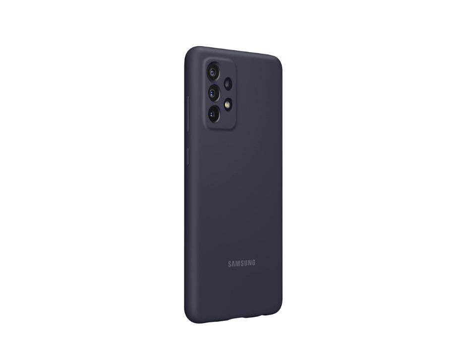 Left. Samsung - Samsung Galaxy A72 Silicone Cover I Color: Black - Black.