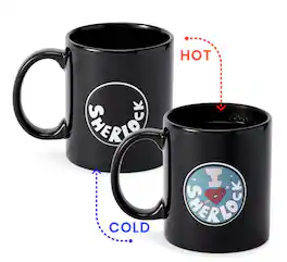 Seven20 - Sherlock Holmes I Heart Sherlock 12-oz Heat- Reveal Mug - Black