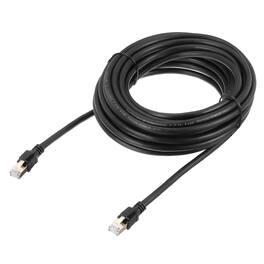 Unique Bargains - Cat 8 Ethernet Cable 26AWG 40Gbps 2000MHz High Speed Network Patch Cord RJ45 Gold Plated - Black