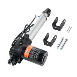 VEVOR - Linear Actuator 12V, 6 Inch Heavy Duty 1320lbs/6000N Linear Actuator, 0.19"/s Linear Motion Actuator - Black;Silver