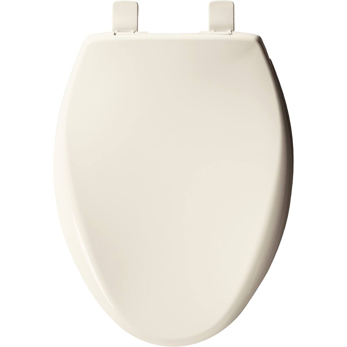 Angle. BEMIS - Bemis Affinity Elongated Plastic Toilet Seat in Biscuit Seat Fastening System, EasyClean, WhisperClose - Biscuit.