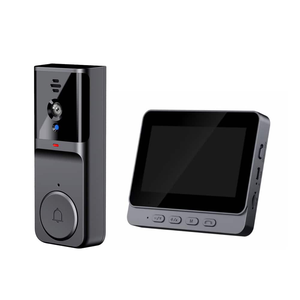 Cluzine - Wired Video Intercom Doorbell, 4.3" Monitor, 8MP Camera,Two-Way Audio for Home Security