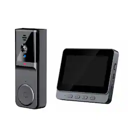 Cluzine - Wired Video Intercom Doorbell, 4.3" Monitor, 8MP Camera,Two-Way Audio for Home Security