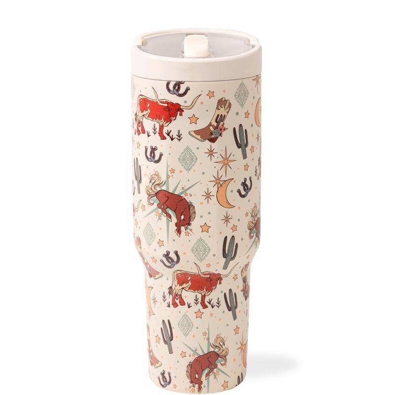 Alt View 2. HydroJug - 32 oz Rodeo Sports Water Bottle w/Straw - Tan.
