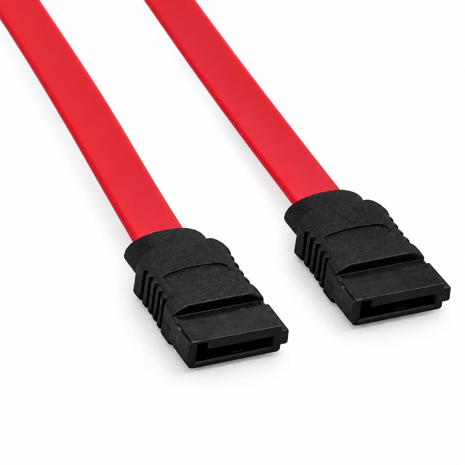 Front. Sanoxy - 0.5m 7-pin 180-Degree Serial ATA Device Cable - Red.