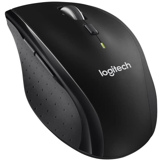 Logitech - Productivity Plus Wireless Mouse - Optical - Wireless - Radio Frequency - 2.40 GHz - USB - 1000 dpi - Wireless - Black