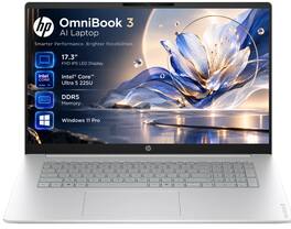 HP - Upgraded - OmniBook 3 17.3" Full HD Laptop -Intel Core Ultra 5 225U - 16GB Memory - 1TB-Windows 11 Pro-Natural - Silver