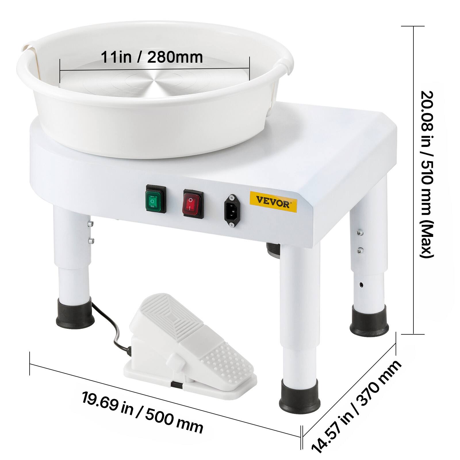 11in / 280mm

20.08 in / 510 mm (Max)

19.69 in / 500 mm

14.57 in / 370 mm