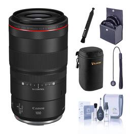 Bundle - Canon - RF 100mm f/2.8 L Macro IS USM Lens, with ProOptic 67mm Filter Kit, Cleaning Kit, Lens Cap Tether, Lens