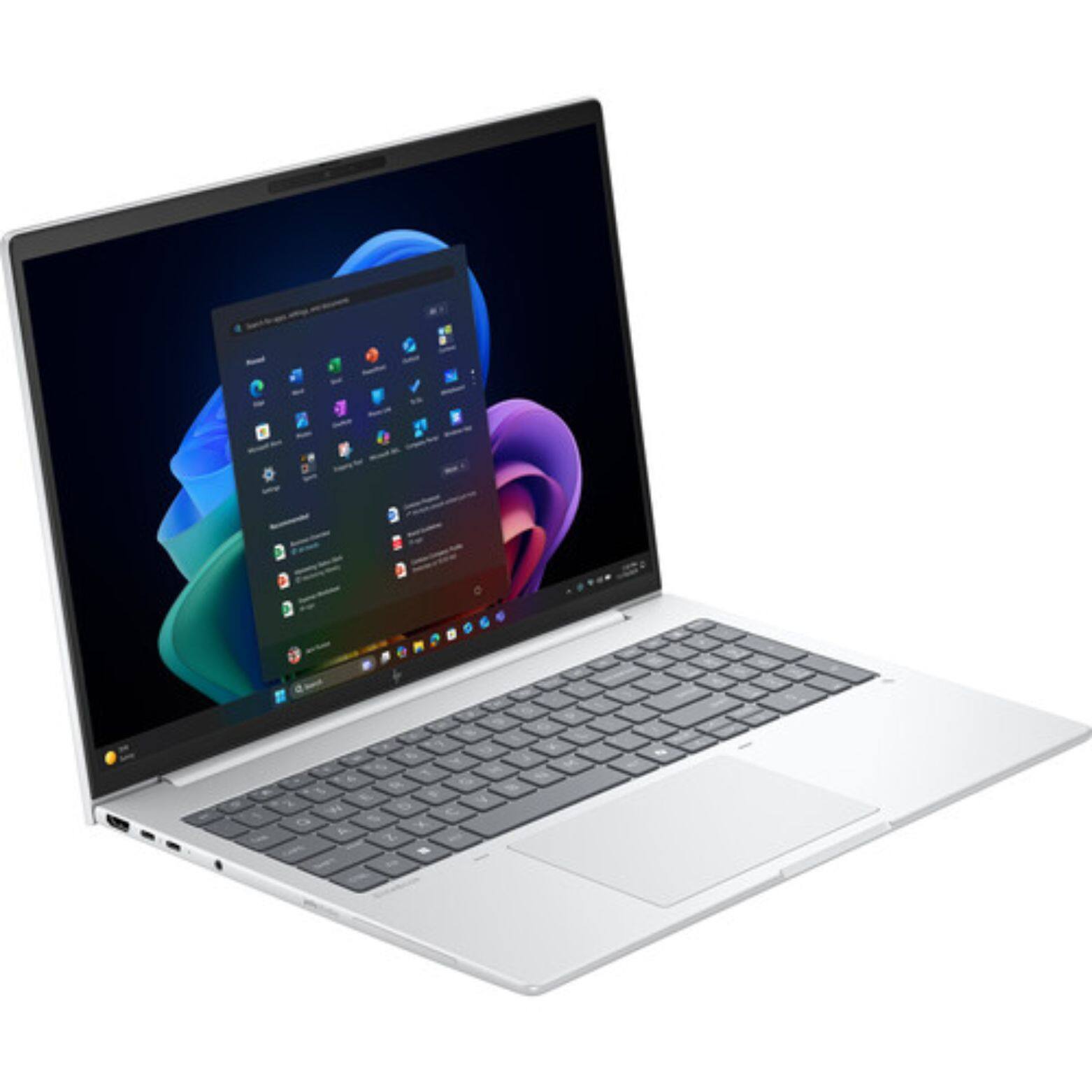 Alt View 1. HP - EliteBook 8 G1a 16" WUXGA AMD Ryzen 7 PRO 250 3.3 GHz 16 GB 512 GB SSD AMD Radeon 780M Graphics Windows 11 Pro Laptop - Silver.