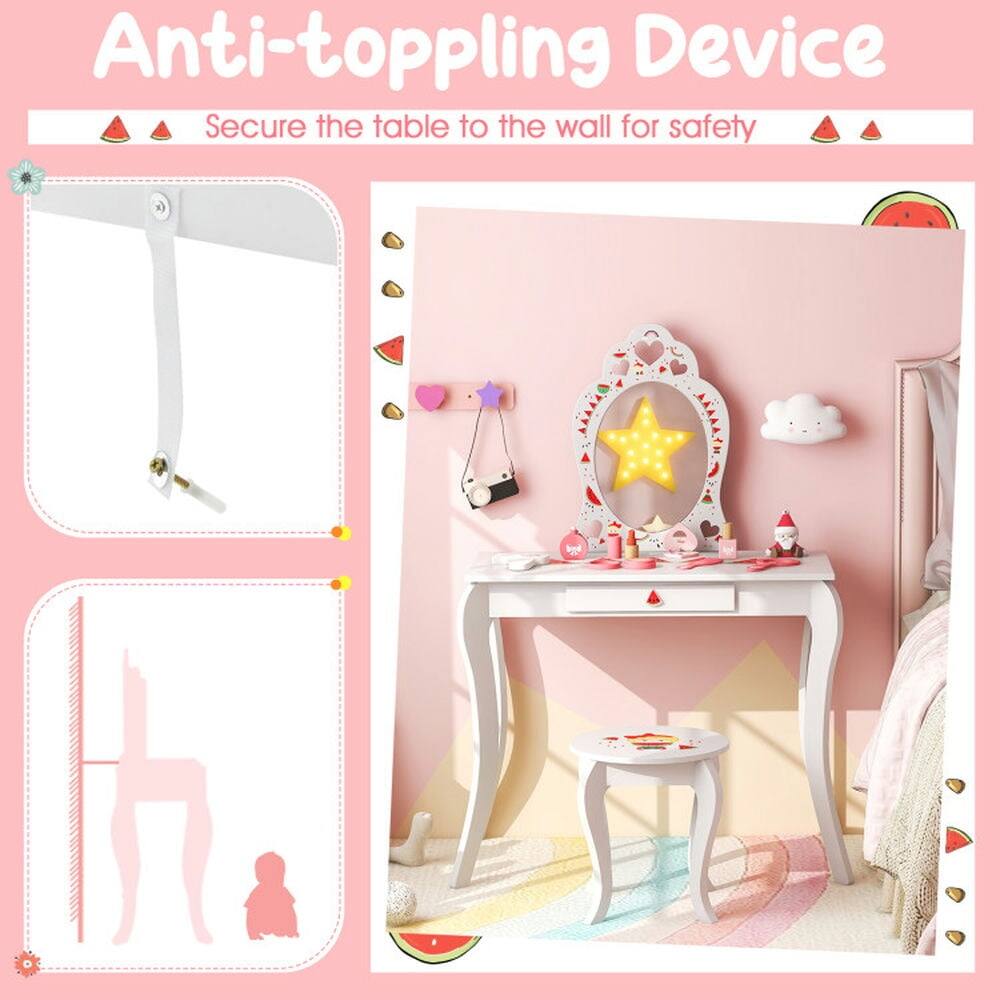 Anti-toppling Device  
Secure the table to the wall for safety