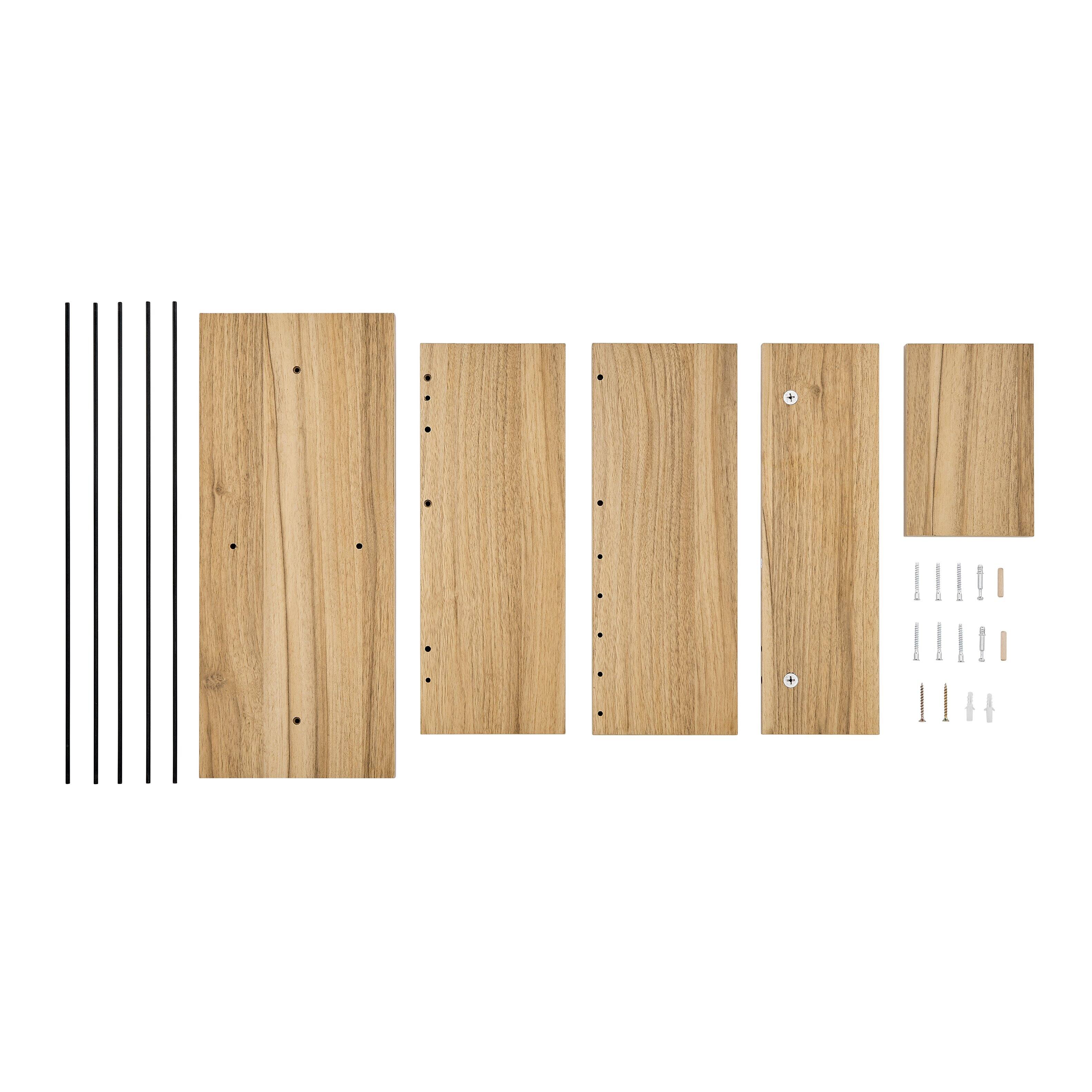 Alt View 10. Danya B - Seville Dynamic Utility Ledge Wall Shelf - Chestnut - Chestnut.