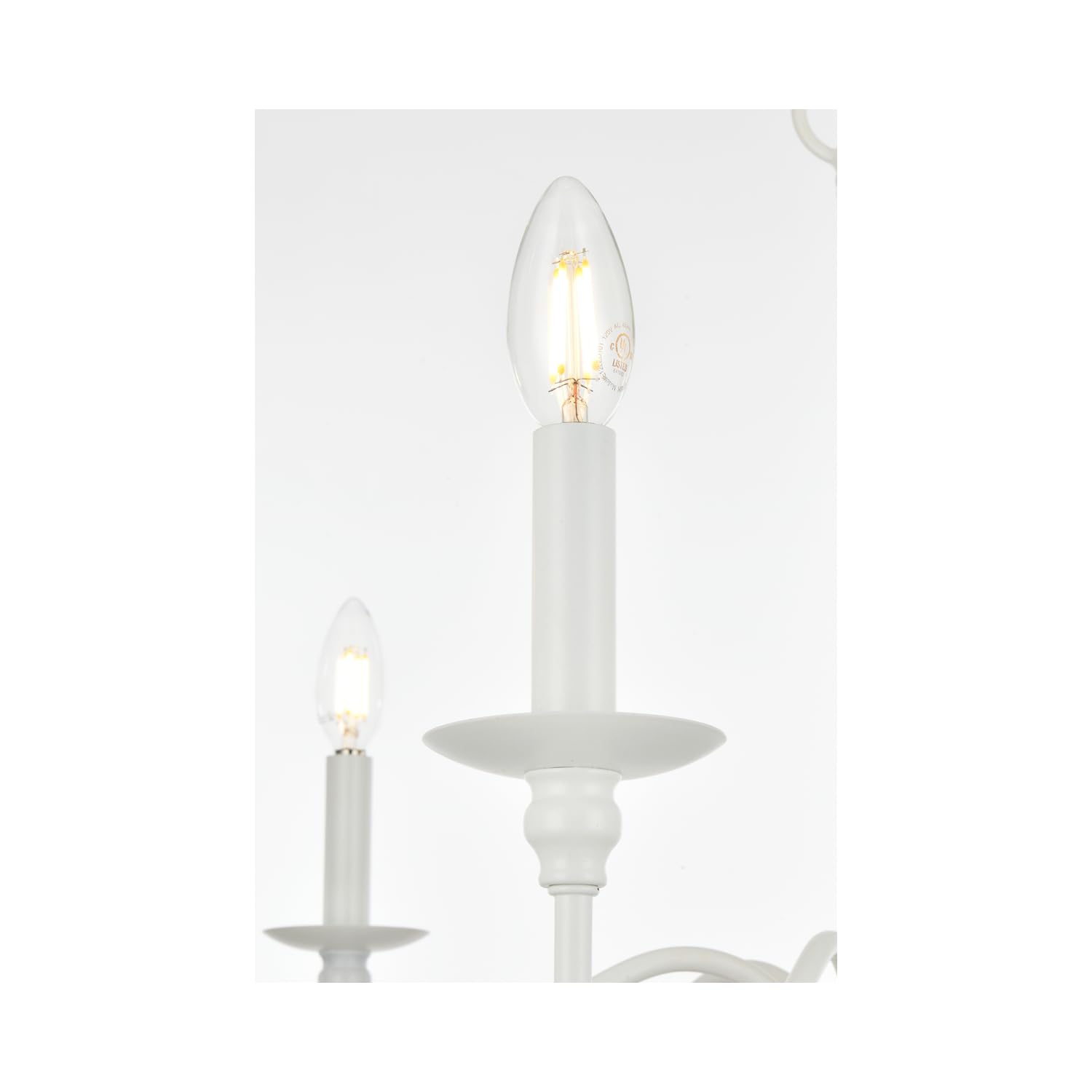 Back. Living District - Rohan 30 inch chandelier in White - White.