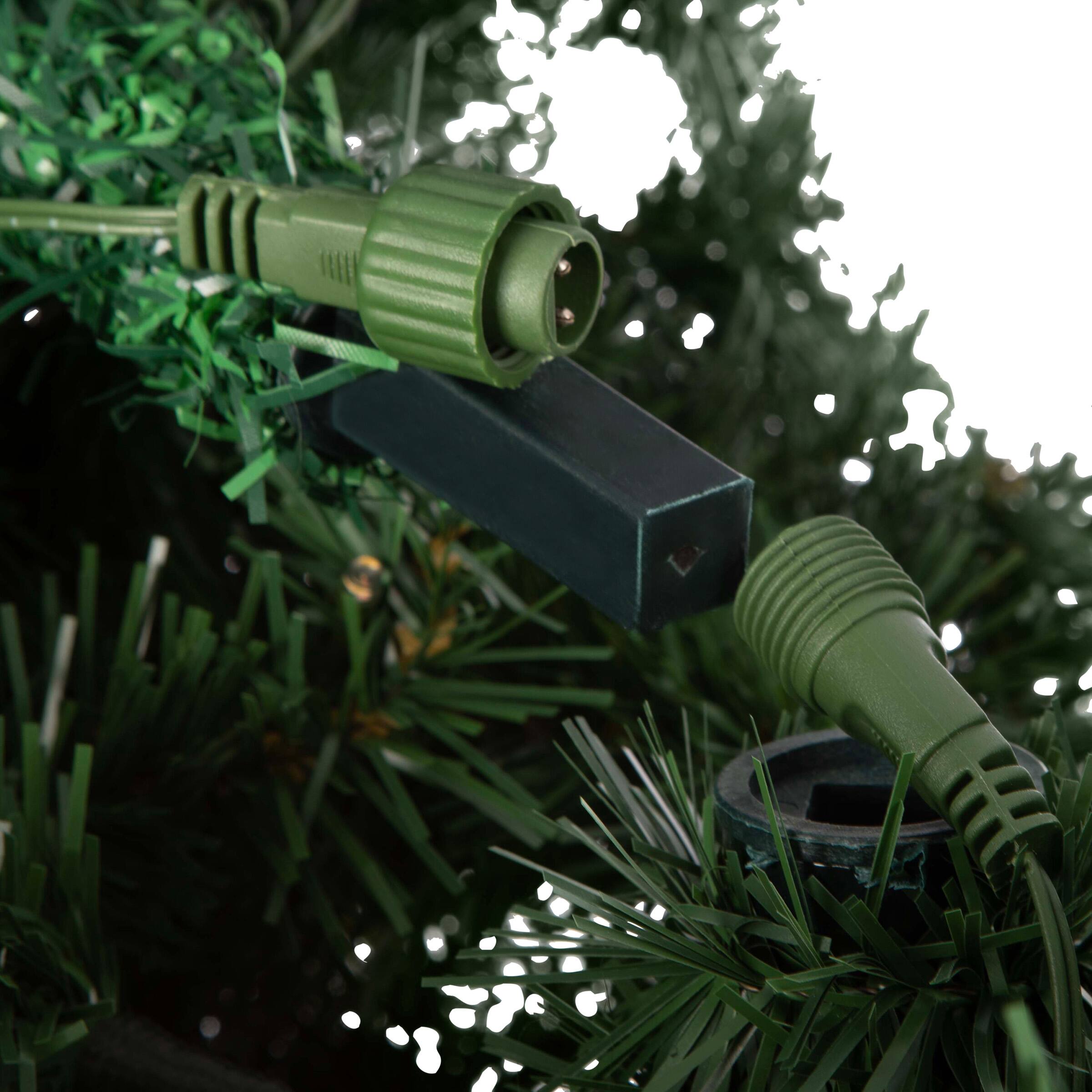 Back. Elf Stor - 6ft Prelit Artificial Christmas Tree - Green.