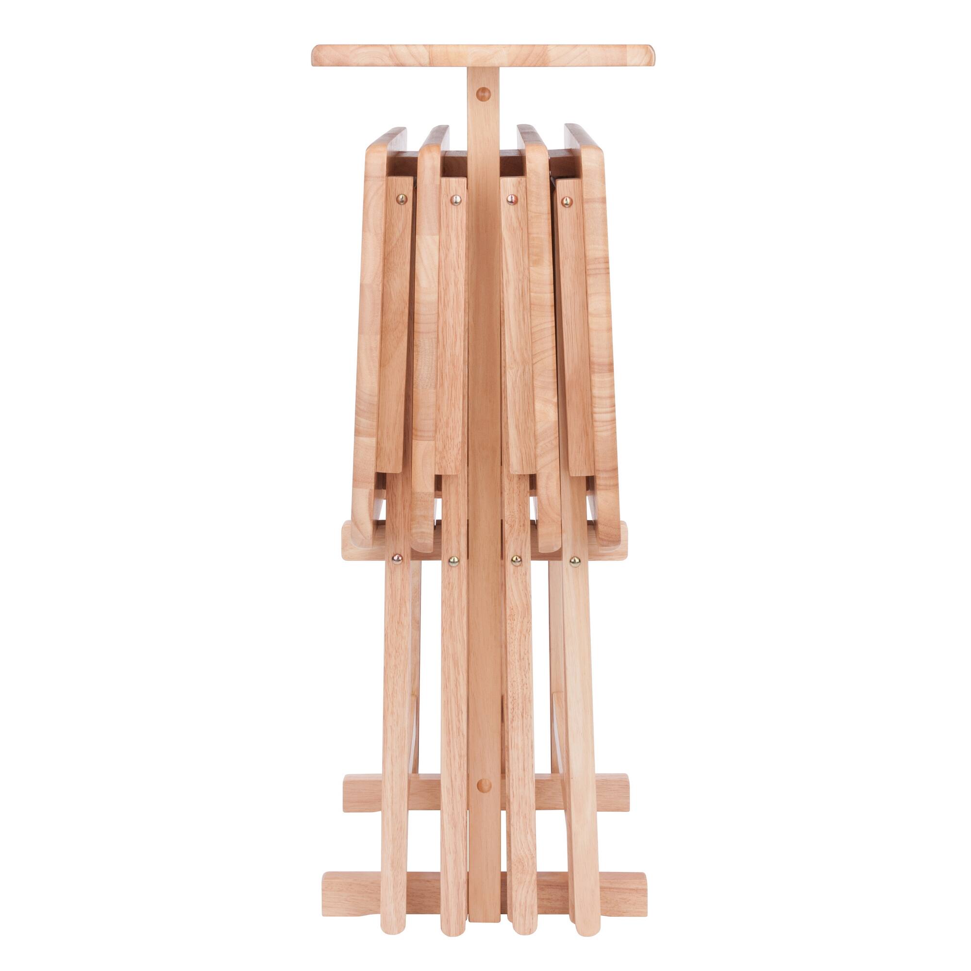 Alt View 4. Winsome Wood - Riley 5-Pc Set Snack Table - Natural.