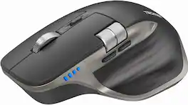TECKNET - Wireless Mouse, Side Scroll Bluetooth Rechargeable, 3-Device - Wireless - Gray