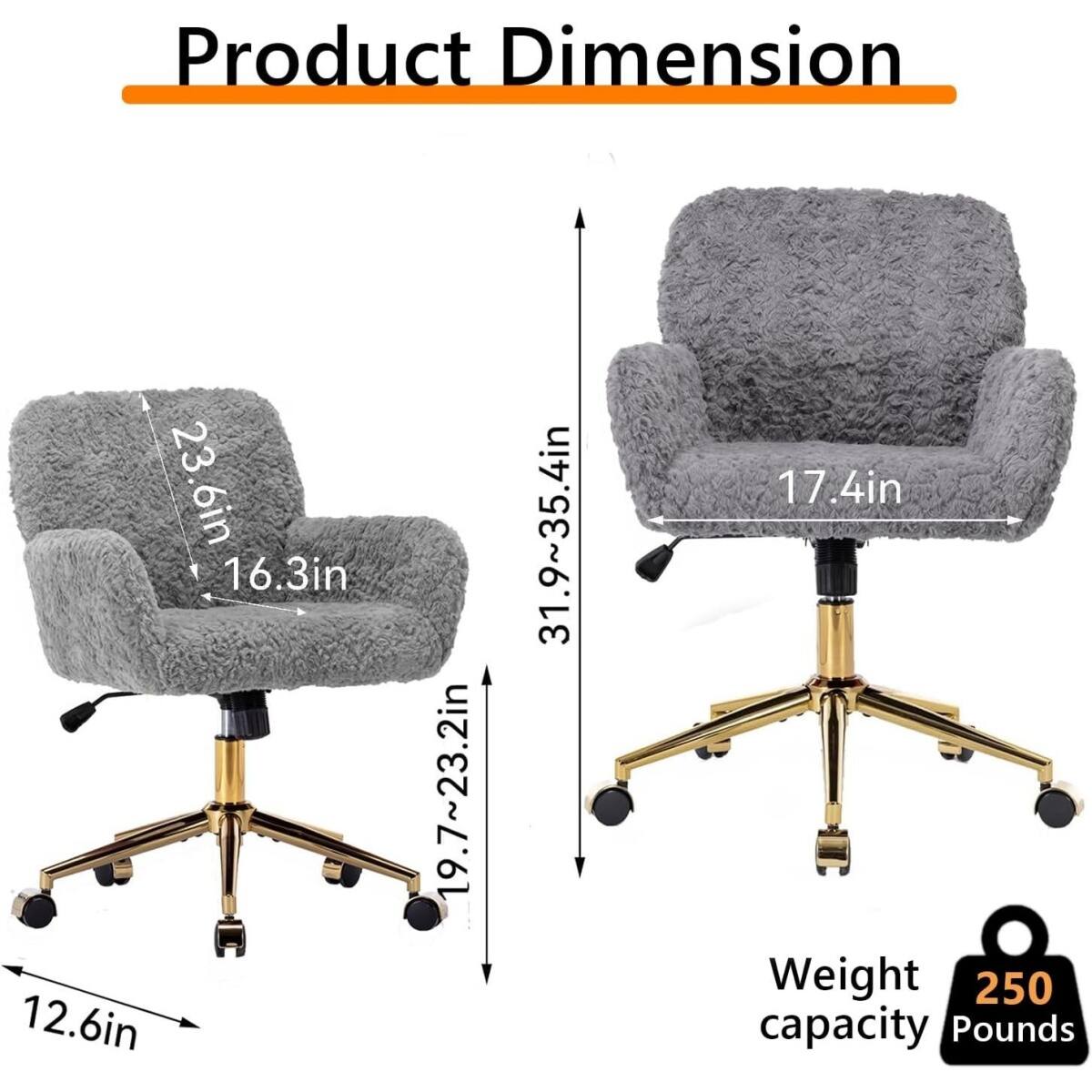 Product Dimension  
23.6in x 16.3in x 12.6in  
19.7~23.2in  
31.9~35.4in  
17.4in  

Weight capacity: 250 Pounds