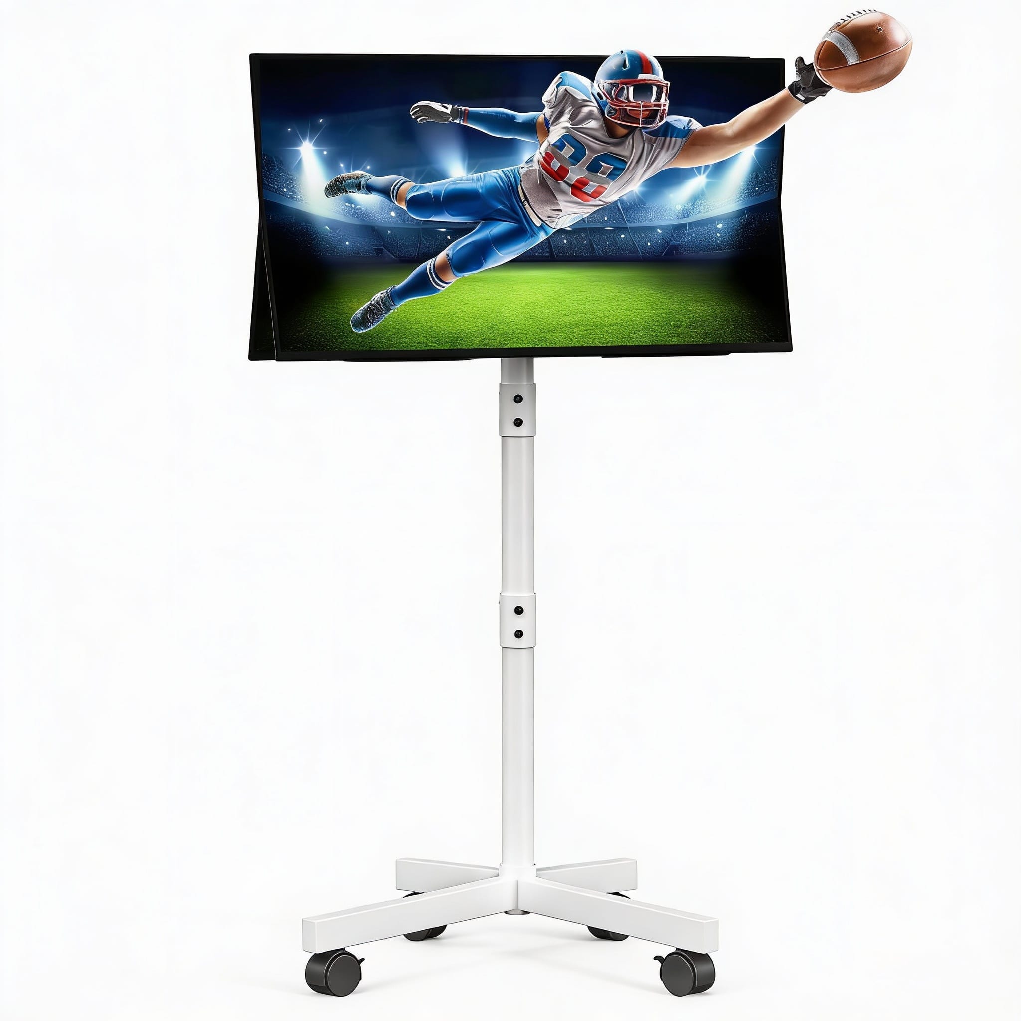 Frangdom - TV Cart 23-60" No Shelf 88 lbs 400x400 VESA Locking Wheels - White No shelf