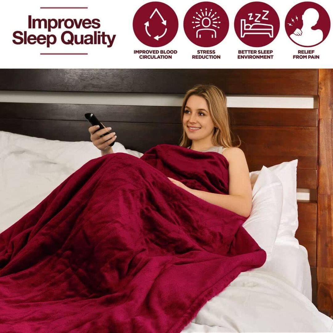 Improves Sleep Quality

- Improved Blood Circulation
- Stress Reduction
- Better Sleep Environment
- Relief from Pain