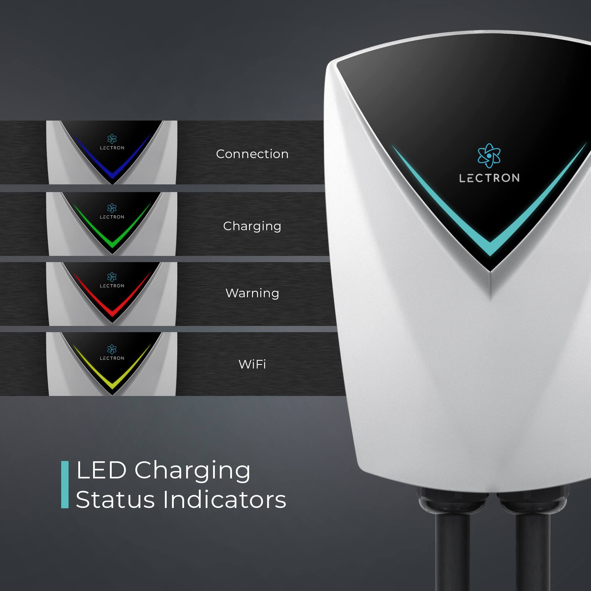 LECTRON Connection LECTRON Charging LECTRON Warning LECTRON WiFi LED Charging Status Indicators