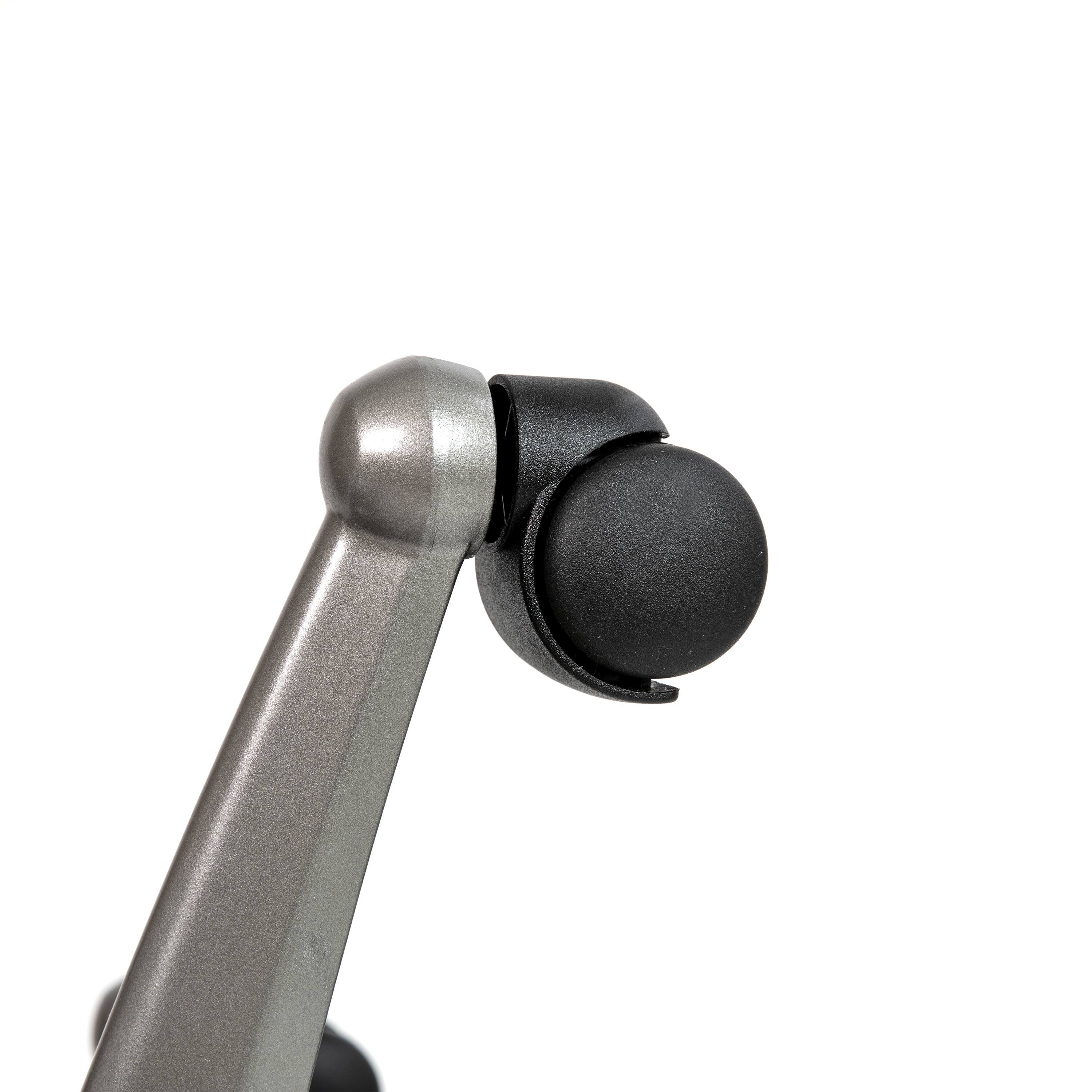 Alt View 9. Emma + Oliver - Mid-Back Transparent Mesh Drafting Chair with Flip-Up Arms - Black Mesh/Graphite Silver Frame.