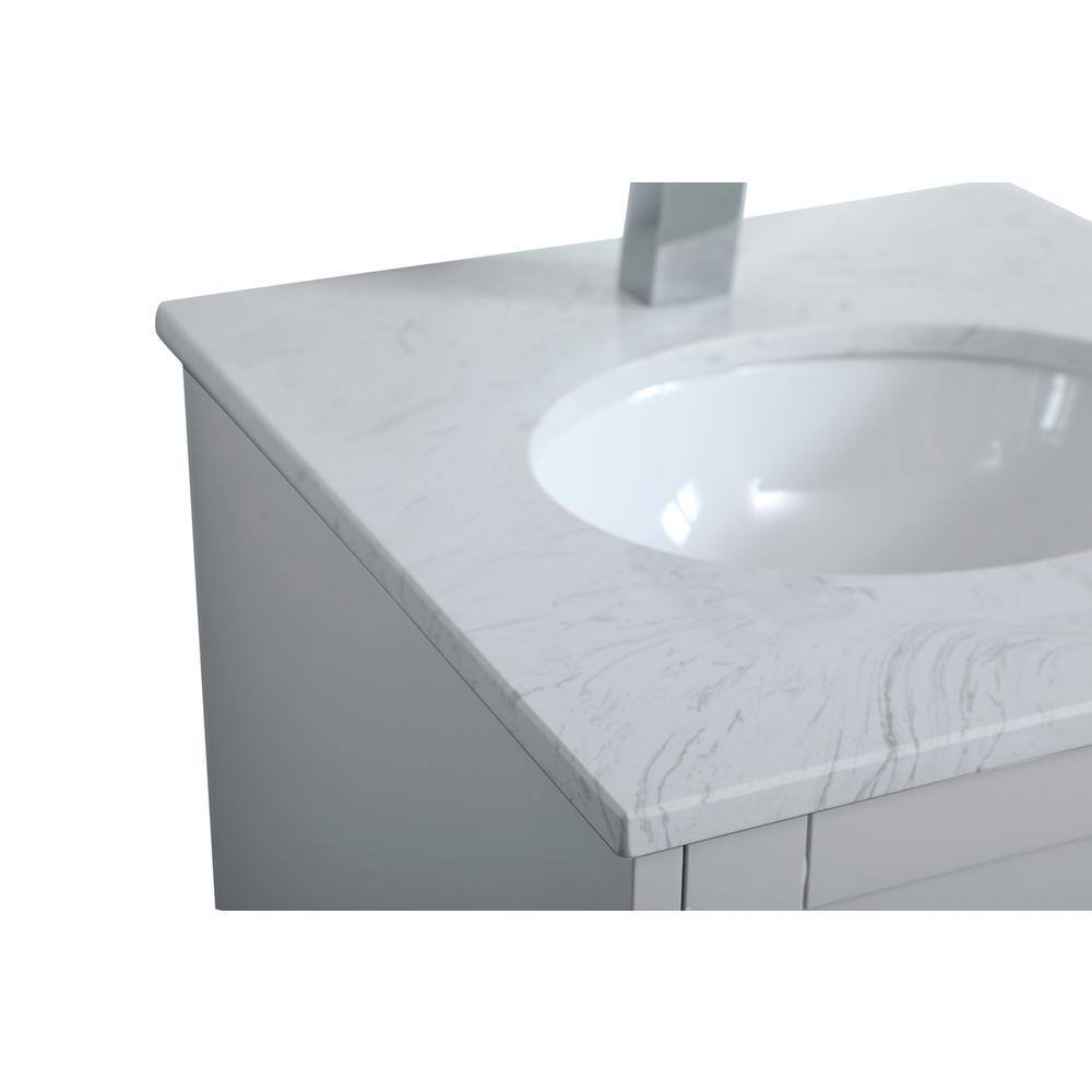 Alt View 6. Elegant Kitchen and Bath - 18 inch Single Bathroom Vanity in Grey - Grey.