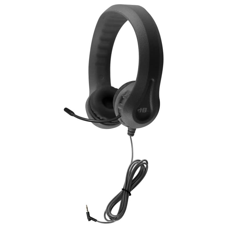 HamiltonBuhl - Kids Black Flex-Phone TRRS Headset with Gooseneck Microphone