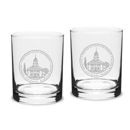 Jardine - Westfield State Owls 14oz. 2-Piece Classic Double Old-Fashioned Glass Set - Multicolor