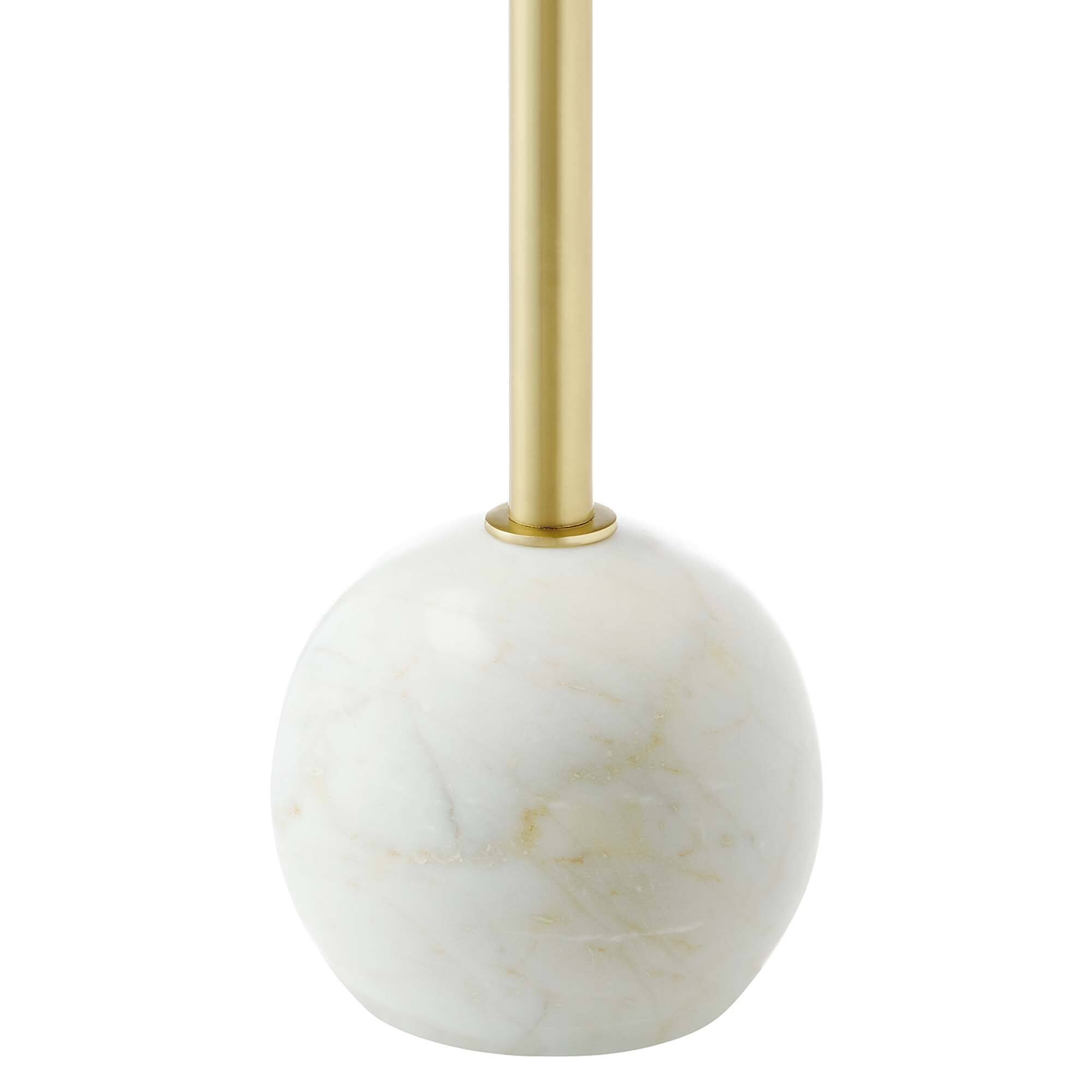 Alt View 5. Modway - Aliza Round White Marble Side Table by Modway - White Brass.
